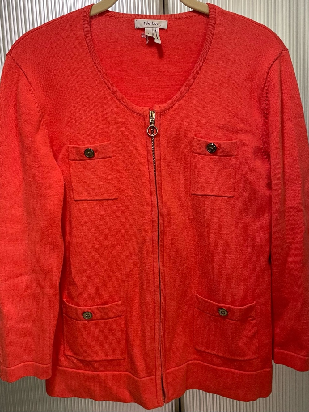 Tyler Boe Women’s Full zip sweater    
Size L